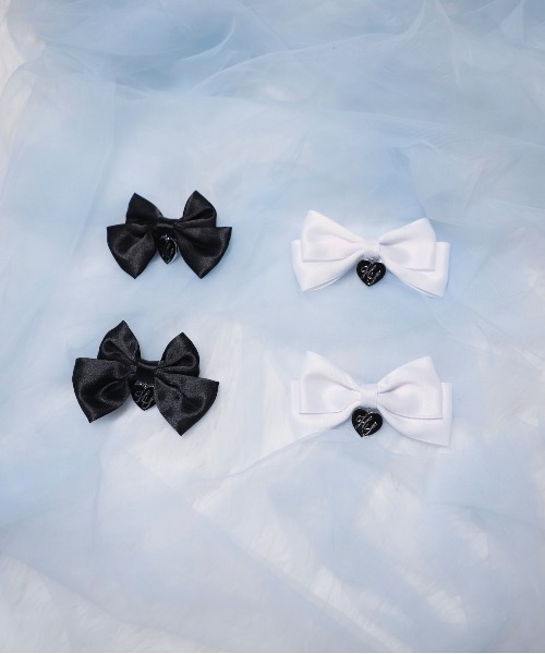 Hauls（ハウルズ）の「双子ちゃんおリボンクリップ（バレッタ/ヘアクリップ・レディース・ブラック/ホワイト・F）」の15枚目の写真