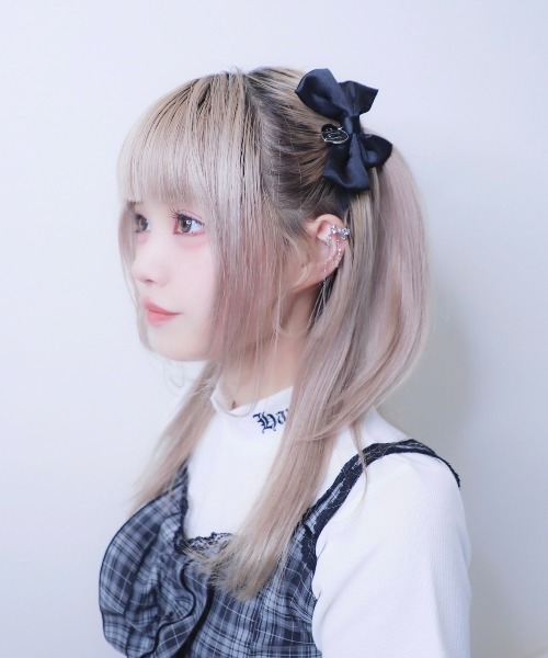 Hauls（ハウルズ）の「双子ちゃんおリボンクリップ（バレッタ/ヘアクリップ・レディース・ブラック/ホワイト・F）」の10枚目の写真