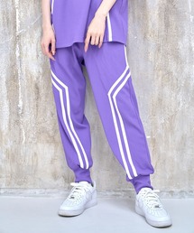 その他パンツ（パープル/紫色系・ライン柄）ファッション通販