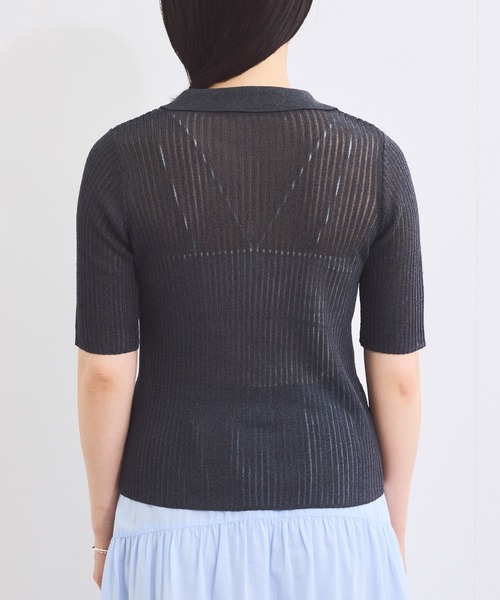 VIS(ビス)の「サマーニットシアーリブカーディガン(カーディガン/ボレロ・レディース・ピンク系その他2/キナリ/チャコールグレー・FREE)」の18枚目の写真