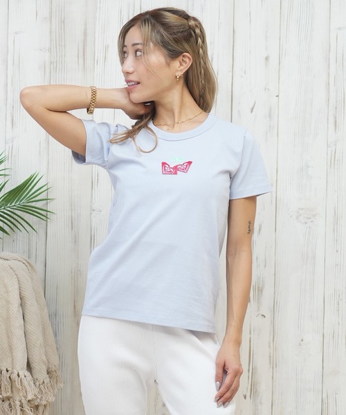 ROXY(ロキシー)の「ROXY/ロキシー CHERRY CHERRY S/S TEE Tシャツ RST252062(Tシャツ/カットソー・レディース・ブルー/ブラック/イエロー/ナチュラル・M/L)」の3枚目の写真