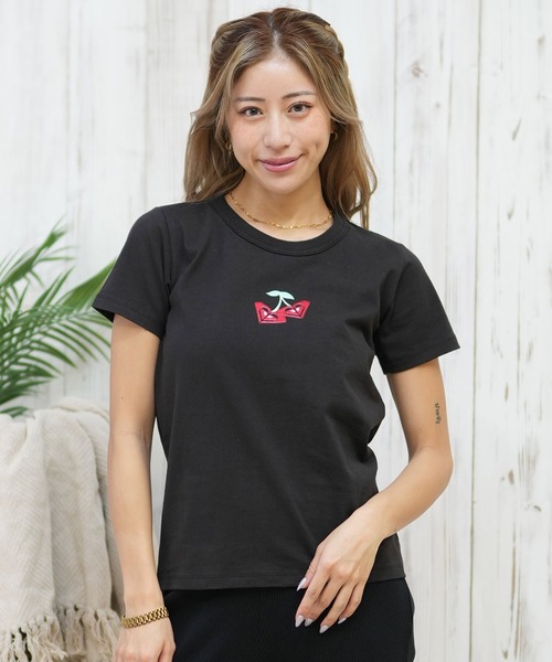 ROXY(ロキシー)の「ROXY/ロキシー CHERRY CHERRY S/S TEE Tシャツ RST252062(Tシャツ/カットソー・レディース・ブルー/ブラック/イエロー/ナチュラル・M/L)」の5枚目の写真