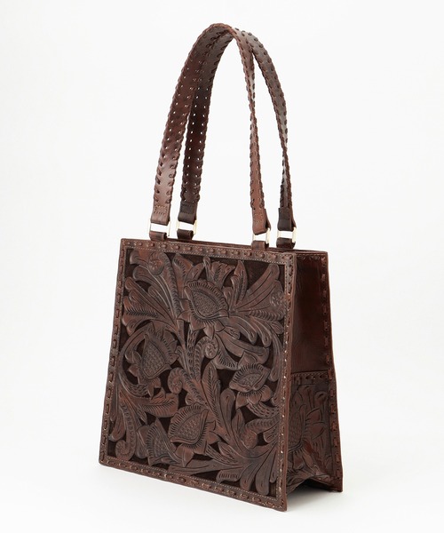 CARVING TRIBES(カービングトライブス)の「Cutwork toteBAG(トートバッグ・レディース・ブラック/ブラウン系その他・FREE)」の5枚目の写真