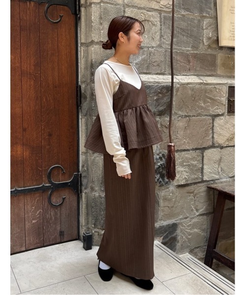 titivate（ティティベイト）の「ベーシックIラインスカート（スカート・レディース・ネイビー/ベージュ/ブラウン/ブラック・L/M/S）」の9枚目の写真