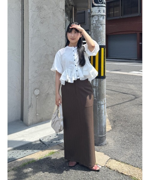 titivate（ティティベイト）の「ベーシックIラインスカート（スカート・レディース・ネイビー/ベージュ/ブラウン/ブラック・L/M/S）」の18枚目の写真