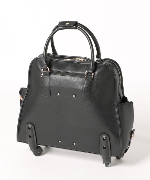 Cepica（セピカ）の「４輪両サイドポッケ付ボーダーキャリー（スーツケース/キャリーバッグ・レディース・ブラック・FREE）」の4枚目の写真