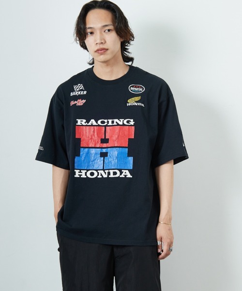 tシャツ 「HONDA×JEANS FACTORY/ホンダ×ジーンズファクトリー」 HONDA コラボレーション レーシング ジャージTシャツ レディ セール】[HONDA×JEANS FACTORY/ホンダ×ジーンズファクトリー