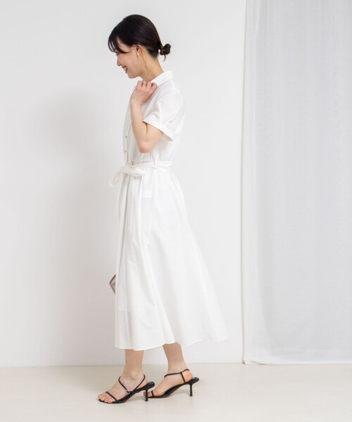 NOLLEY’S Sophi(ノーリーズソフィ)の「ウォッシャブルサッカーシャツワンピース(シャツワンピース・レディース・オリーブ/ホワイト/ネイビー・38/36)」の12枚目の写真