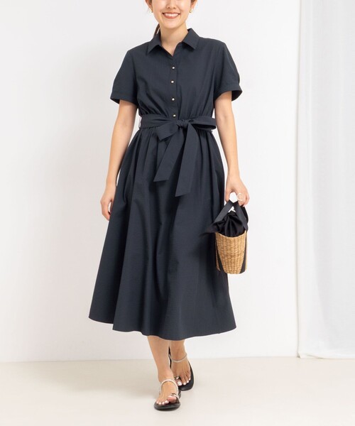 値下げ【NOLLEY'S】ウォッシャブルピンタックシャツワンピース NOLLEY'S（ノーリーズ）の「ウォッシャブルピンタックシャツ