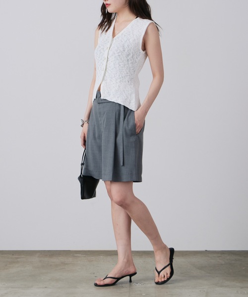 セール】LE CIEL BLEU/ルシェルブルー Tucked Front Shorts