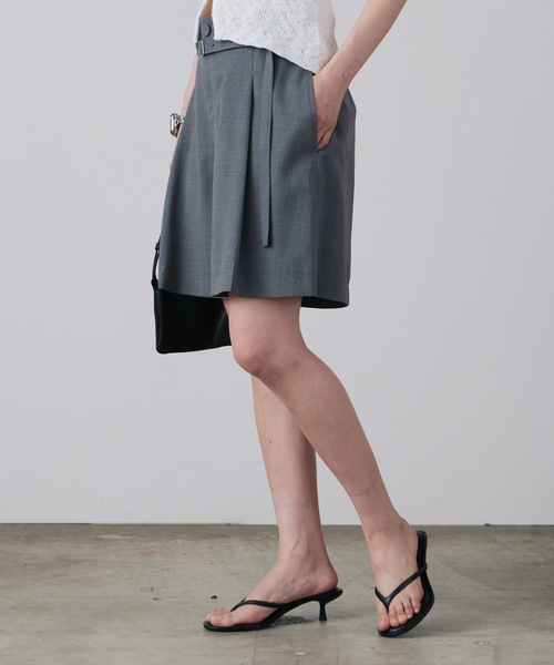 セール】LE CIEL BLEU/ルシェルブルー Tucked Front Shorts