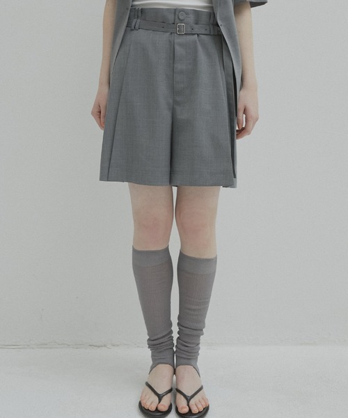 LE CIEL BLEU/ルシェルブルー Tucked Front Shorts タック
