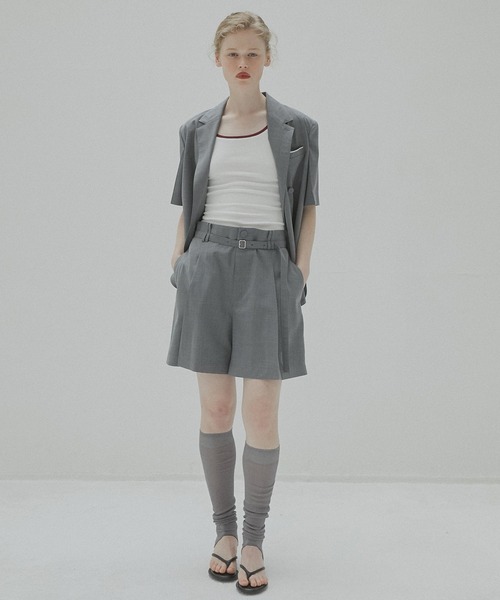 LE CIEL BLEU/ルシェルブルー Tucked Front Shorts タック
