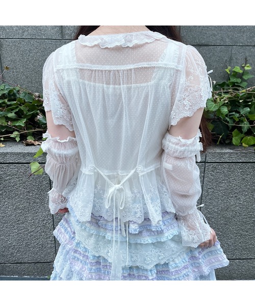 【新品未使用】2022 近年　定価4万ピンクハウス 花柄ブラウス　段々　半袖 PINK HOUSE｜フリルブラウス | Rakuten Fashion(楽天