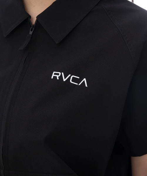 RVCA(ルーカ)の「【RVCA/ルーカ】25SS MINI RVCA UTILITY SS/水陸両用速乾ドローコード付きブラウジングUVケアジップアップラグラン半袖ロゴシャツ(シャツ/ブラウス・レディース・ブラック・MEDIUM)」の3枚目の写真