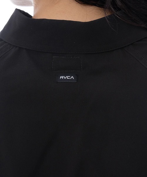 RVCA(ルーカ)の「【RVCA/ルーカ】25SS MINI RVCA UTILITY SS/水陸両用速乾ドローコード付きブラウジングUVケアジップアップラグラン半袖ロゴシャツ(シャツ/ブラウス・レディース・ブラック・MEDIUM)」の5枚目の写真