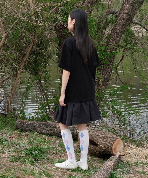 ROCKFISH WEATHERWEAR（ロックフィッシュウェザーウェア）の「[X MINJUKIM] ARGYLE SOCKS（ソックス/靴下・レディース・ホワイト・FREE）」の3枚目の写真