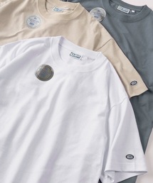 【71】【DISCUS/ディスカス】USAコットンブレンド オーバルワッペンワンポイント刺繍&ピスネームタグデザイン 半袖Tシャツ/ブランドロゴ/コンパクトTシャツ