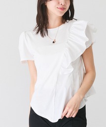 アシメトリーフリルTシャツ
