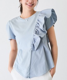 アシメトリーフリルTシャツ