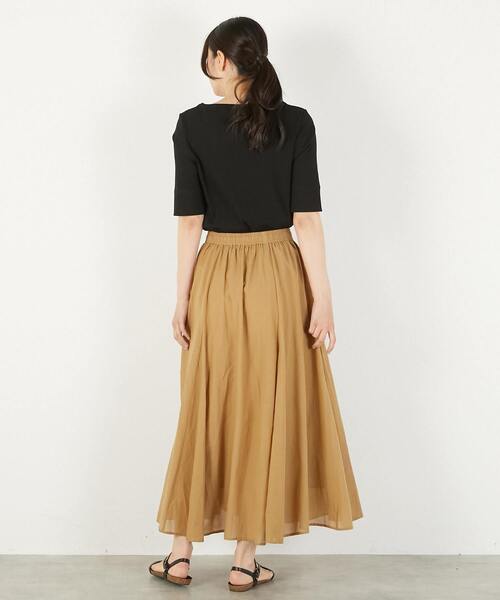 MELROSE claire（メルローズ クレール）の「【パネルギャザースカート】（スカート・レディース・ブラック/ライトグレー/ベージュ/モカ・FREE）」の8枚目の写真