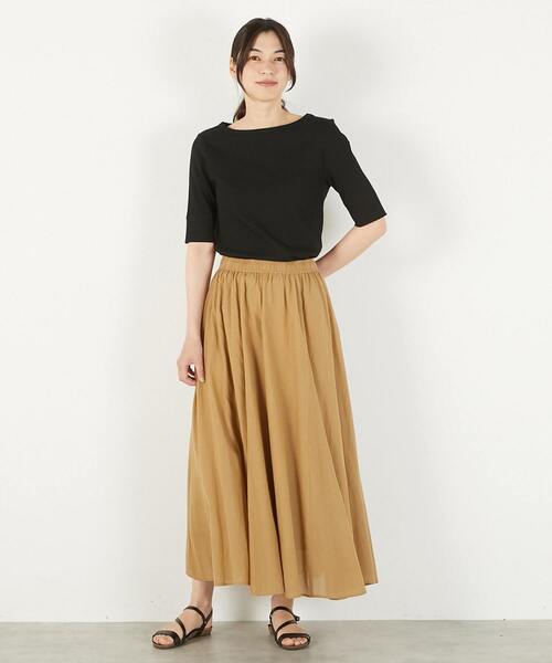 MELROSE claire（メルローズ クレール）の「【パネルギャザースカート】（スカート・レディース・ブラック/ライトグレー/ベージュ/モカ・FREE）」の10枚目の写真