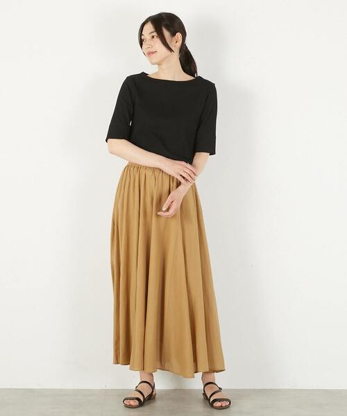 MELROSE claire（メルローズ クレール）の「【パネルギャザースカート】（スカート・レディース・ブラック/ライトグレー/ベージュ/モカ・FREE）」の11枚目の写真