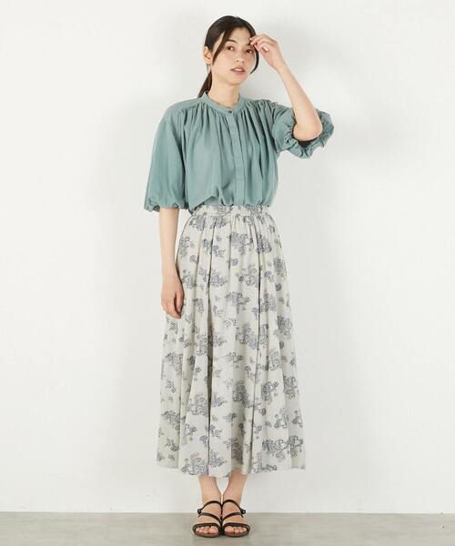 MELROSE claire（メルローズ クレール）の「【パネルギャザースカート】（スカート・レディース・ブラック/ライトグレー/ベージュ/モカ・FREE）」の21枚目の写真