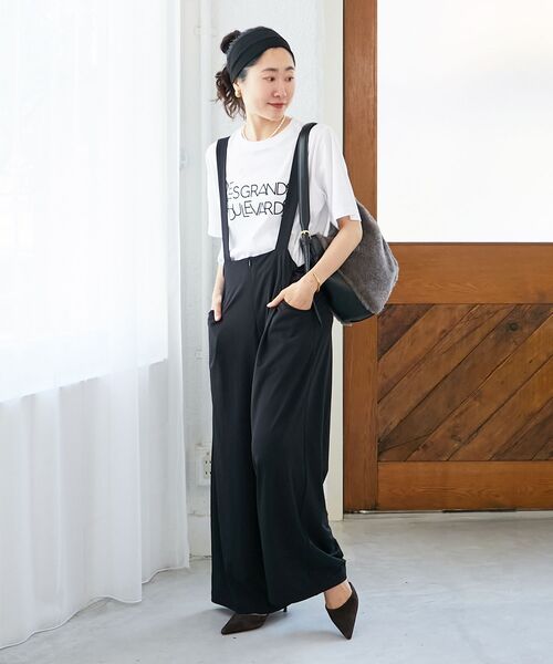 le.coeur blanc(ルクールブラン)の「《手洗い可能》Les Grands BoulevardsロゴTシャツ(Tシャツ/カットソー・レディース・オフホワイト/ベージュ/ダークグレー・38)」の16枚目の写真