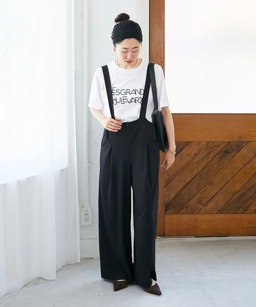 le.coeur blanc(ルクールブラン)の「《手洗い可能》Les Grands BoulevardsロゴTシャツ(Tシャツ/カットソー・レディース・オフホワイト/ベージュ/ダークグレー・38)」の17枚目の写真