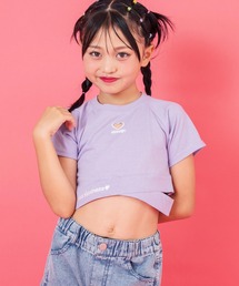 ANAP kids（アナップキッズ）の「ハートアキ クロス デザイン Tシャツ トップス（Tシャツ/カットソー・キッズ）」