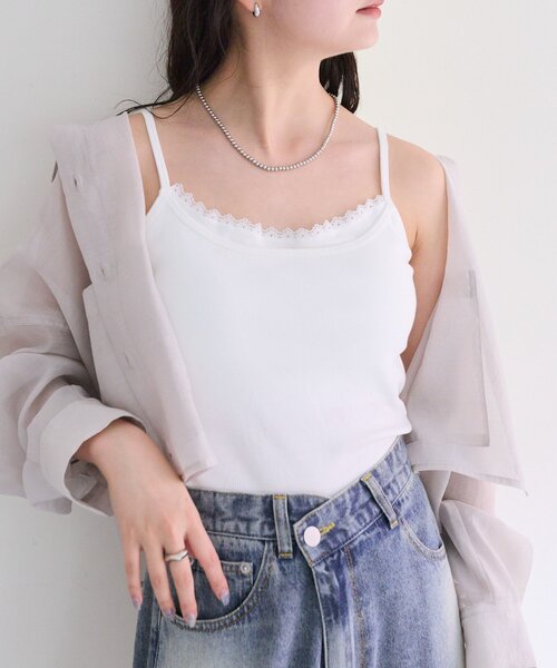 セール】パット付きレイヤードキャミソール（キャミソール）｜mystic