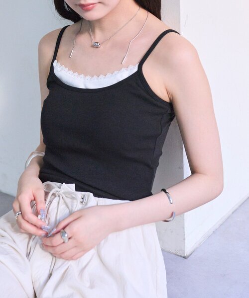 セール】パット付きレイヤードキャミソール（キャミソール）｜mystic