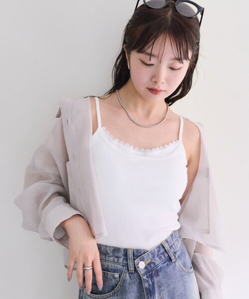 セール】パット付きレイヤードキャミソール（キャミソール）｜mystic