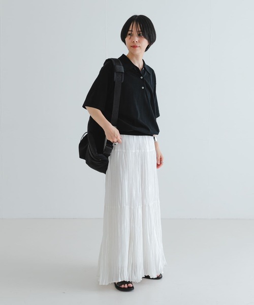 [新品•未着用品•匿名配送]アーバンリサーチ かぐれ　ハーフスリーブポロニット クロップドポロニット[AA45-22S114]｜URBAN RESEARCH公式