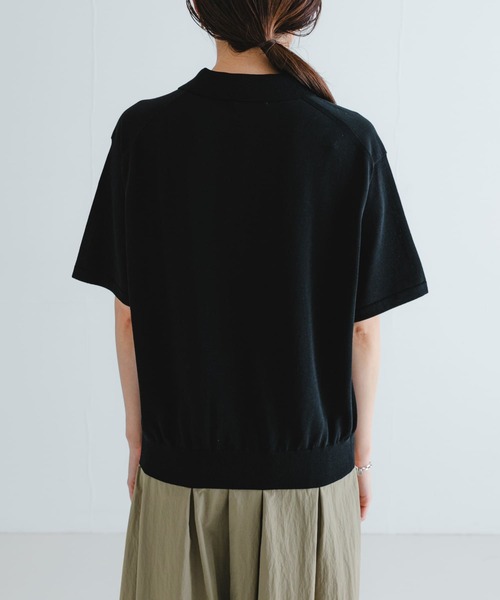 ハーフスリーブシャツカラーニット アーバンリサーチ URBAN RESEARCH（アーバンリサーチ）の「ハーフスリーブシャツ