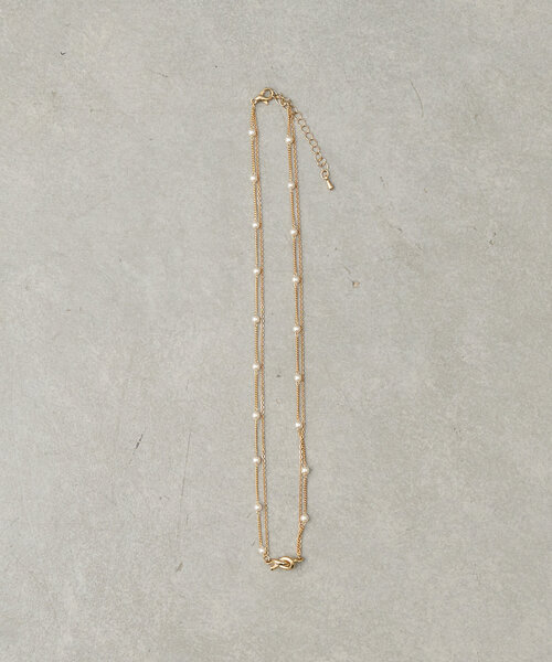 BIRTHDAY BAR(バースデイバー)の「Station pearl necklace ステーションパールネックレス(ネックレス・レディース・ゴールド・0)」の2枚目の写真