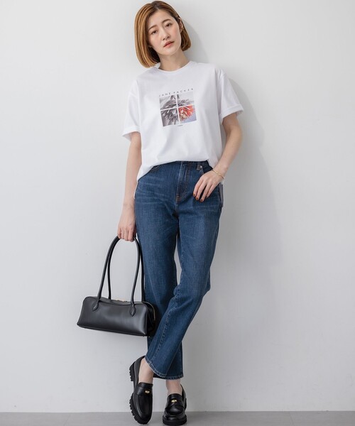 23区 L(ニジュウサンクオオキイサイズ)の「【洗える】JANE PACKERコラボ フォトプリント Tシャツ(Tシャツ/カットソー・レディース・ホワイト系/ホワイト系1/ブラック系/ブラック系1・44/46)」の21枚目の写真