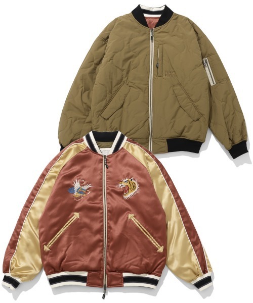 リバーシブル】スーベニア刺繍ひっくりスカジャン（スカジャン