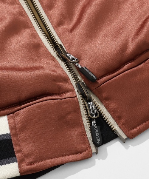 KRIFF MAYER(クリフメイヤー)の「【リバーシブル】スーベニア刺繍ひっくりスカジャン(スカジャン・メンズ・ブラック/ブルー/レンガ/グリーン・MEDIUM/LARGE/X-LARGE)」の13枚目の写真