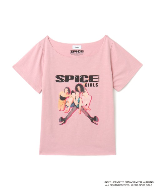 atmos pink（アトモスピンク）の「atmos pink x SPICE GIRLS One Shoulder T-shirt / アトモス ピンク スパイスガールズ ワンショルダー T-シャツ 【SP】（Tシャツ/カットソー・レディース・ピンク/ホワイト/チャコール・FREE）」の3枚目の写真