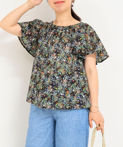 MICO COULIER(ミコクリエ)の「マルチカラーフラワープリントブラウス(シャツ/ブラウス・レディース・ブラック系その他/ブルー系その他・38)」の13枚目の写真