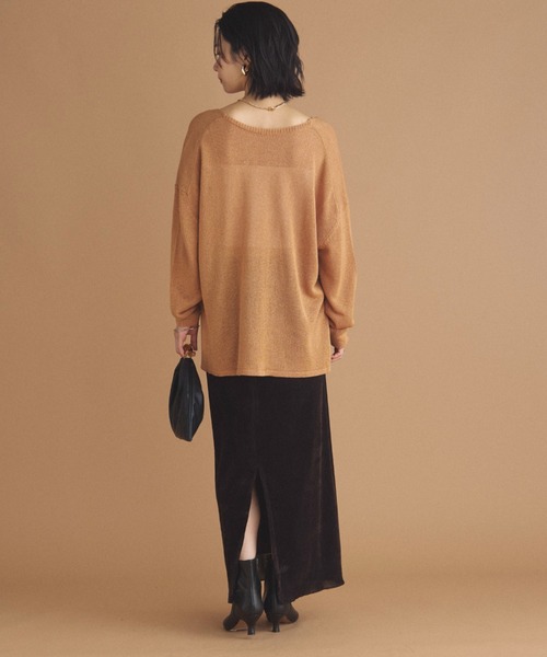 Doux archives(ドゥアルシーヴ)の「フロッキーベロアタイトスカート(スカート・レディース・ワイン/ブラック/ブラウン・38)」の14枚目の写真