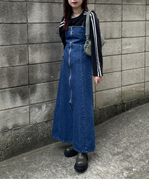 JEANASIS ブラック デニムマキシワンピース osharewalker ワンピース レディース ロングワンピース マキシ