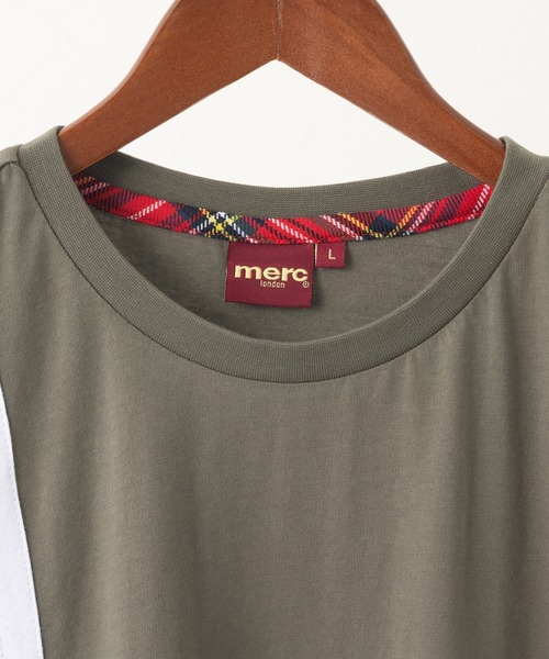 merc london(メルクロンドン)の「MERC LONDON メルクロンドン レーサーストライプTシャツ(Tシャツ/カットソー・メンズ・ワインレッド/カーキ・LARGE/MEDIUM/X-LARGE)」の9枚目の写真