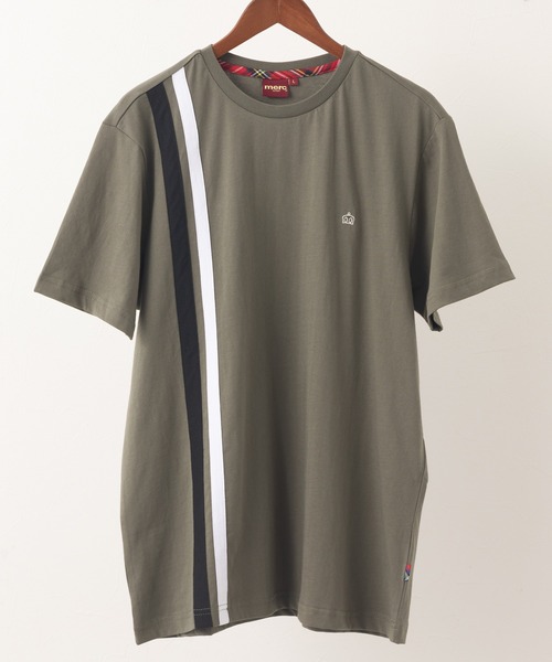 merc london(メルクロンドン)の「MERC LONDON メルクロンドン レーサーストライプTシャツ(Tシャツ/カットソー・メンズ・ワインレッド/カーキ・LARGE/MEDIUM/X-LARGE)」の11枚目の写真