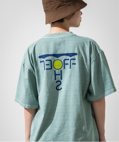 OFFSHORE（オフショア）の「NEW OFFSHORE LOGO TEE/オフショアNEWロゴティーシャツ（Tシャツ/カットソー・メンズ・チャコールグレー/グリーン・M/L）」の2枚目の写真