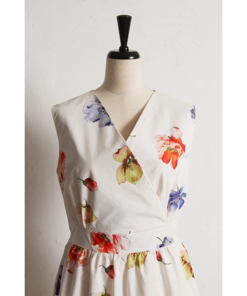 【美品】&.NOSTALGIA フラワーカシュクールワンピース フラワーカシュクールワンピース