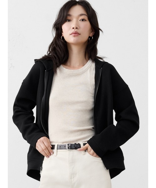 BANANA REPUBLIC FACTORY STORE（バナナリパブリック ファクトリーストア）の「BANANA REPUBLIC FACTORY STORE　　ソフトタッチ ジップパーカー（パーカー・レディース・ベージュ/ワイン/ブラック・L/S/XS/M）」の2枚目の写真