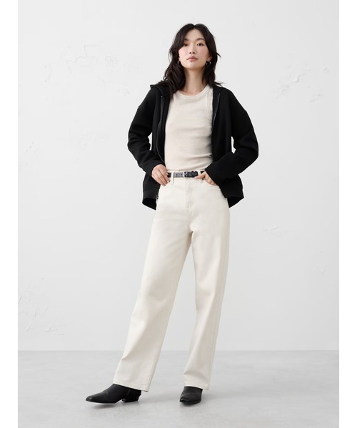 BANANA REPUBLIC FACTORY STORE（バナナリパブリック ファクトリーストア）の「BANANA REPUBLIC FACTORY STORE　　ソフトタッチ ジップパーカー（パーカー・レディース・ベージュ/ワイン/ブラック・L/S/XS/M）」の8枚目の写真